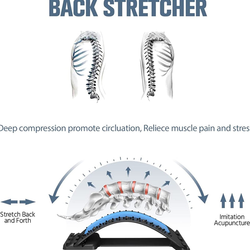 Multi-Level Adjustable Back Massager Back stretcher for pain